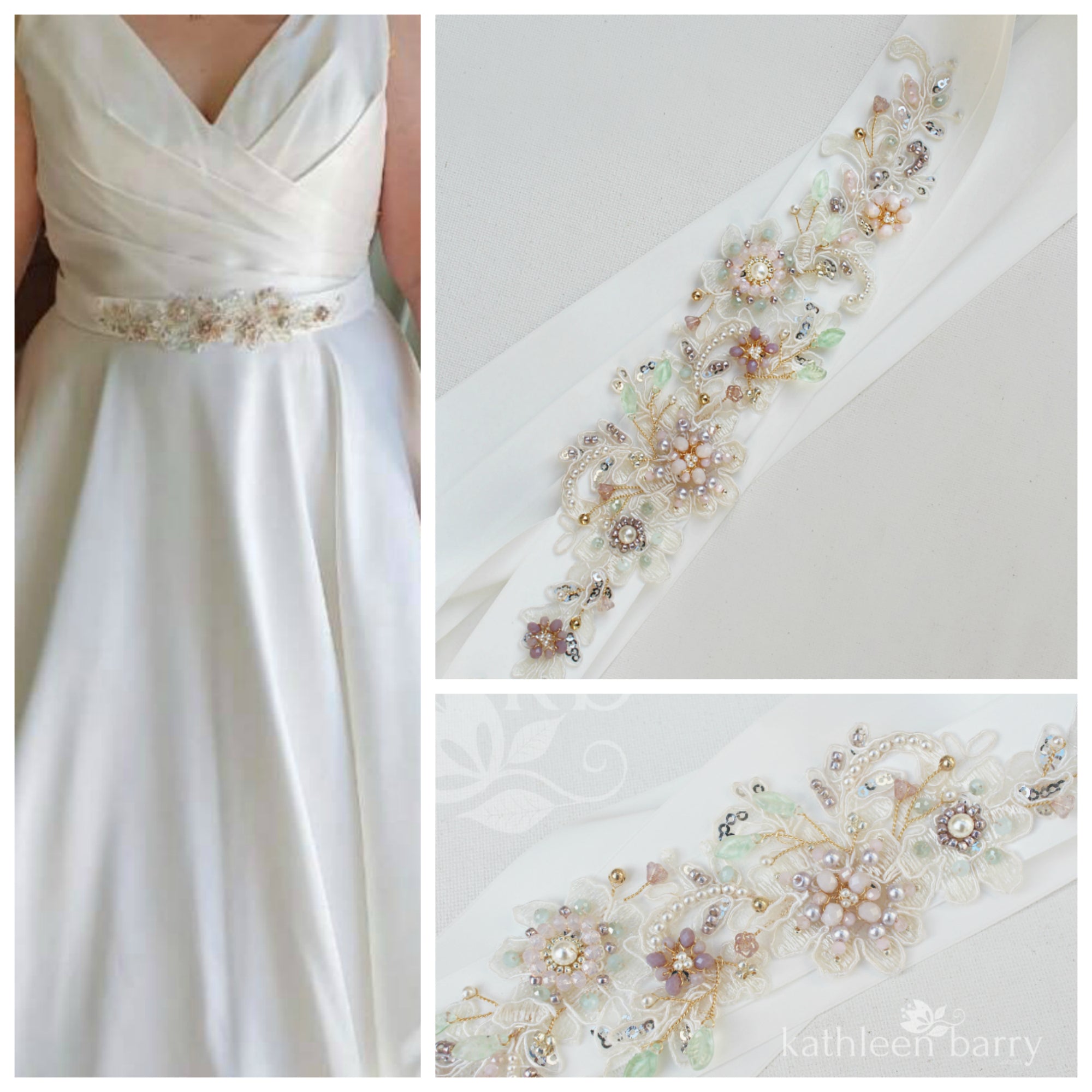 Gold sash for dress shop