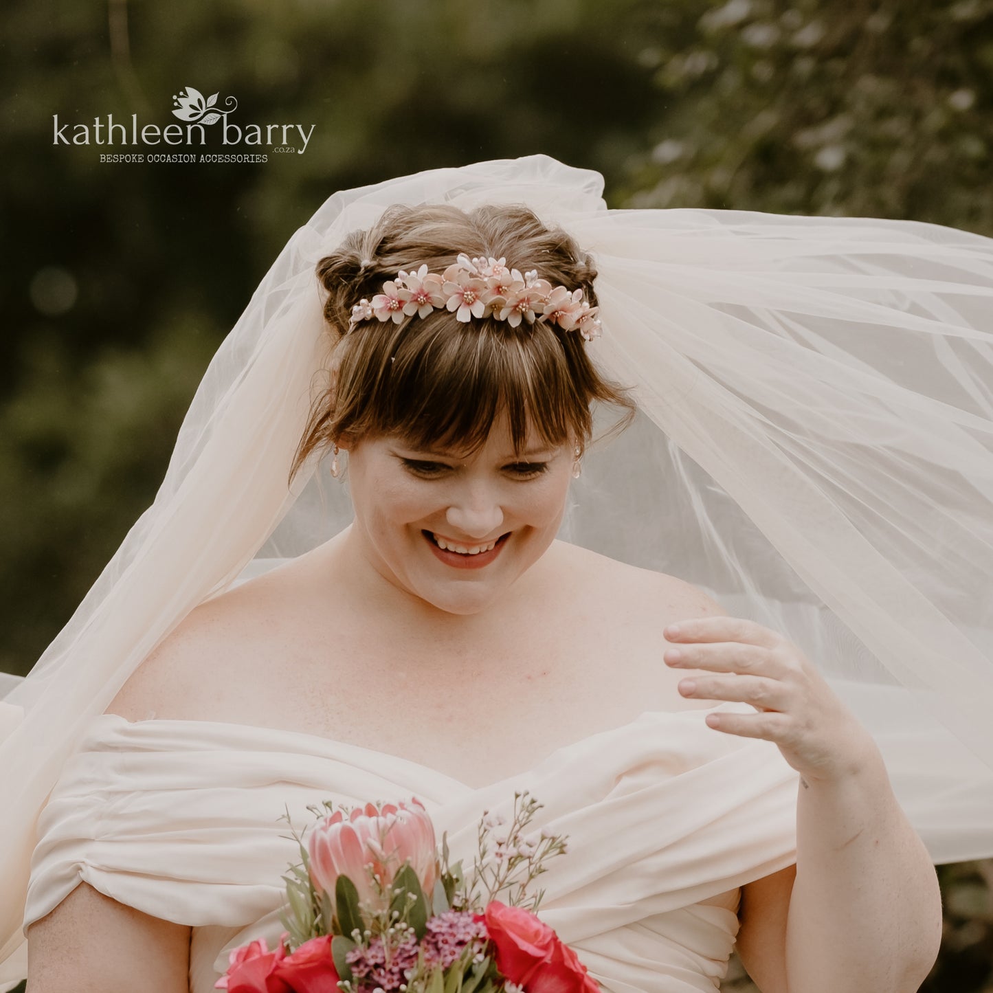 Cosmos flower wedding tiara - bridal crown - assorted custom colors avilable