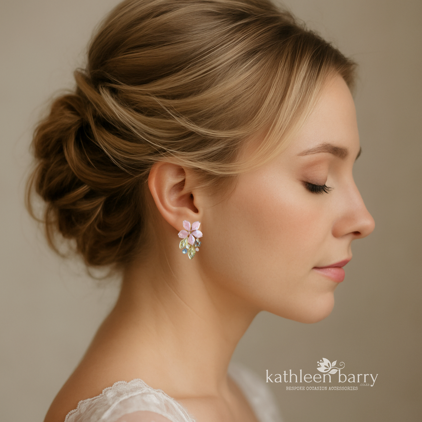 Gisela dainty floral stud earrings - custom colors to order STYLE Gisela