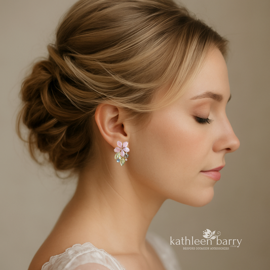 Gisela dainty floral stud earrings - custom colors to order STYLE Gisela