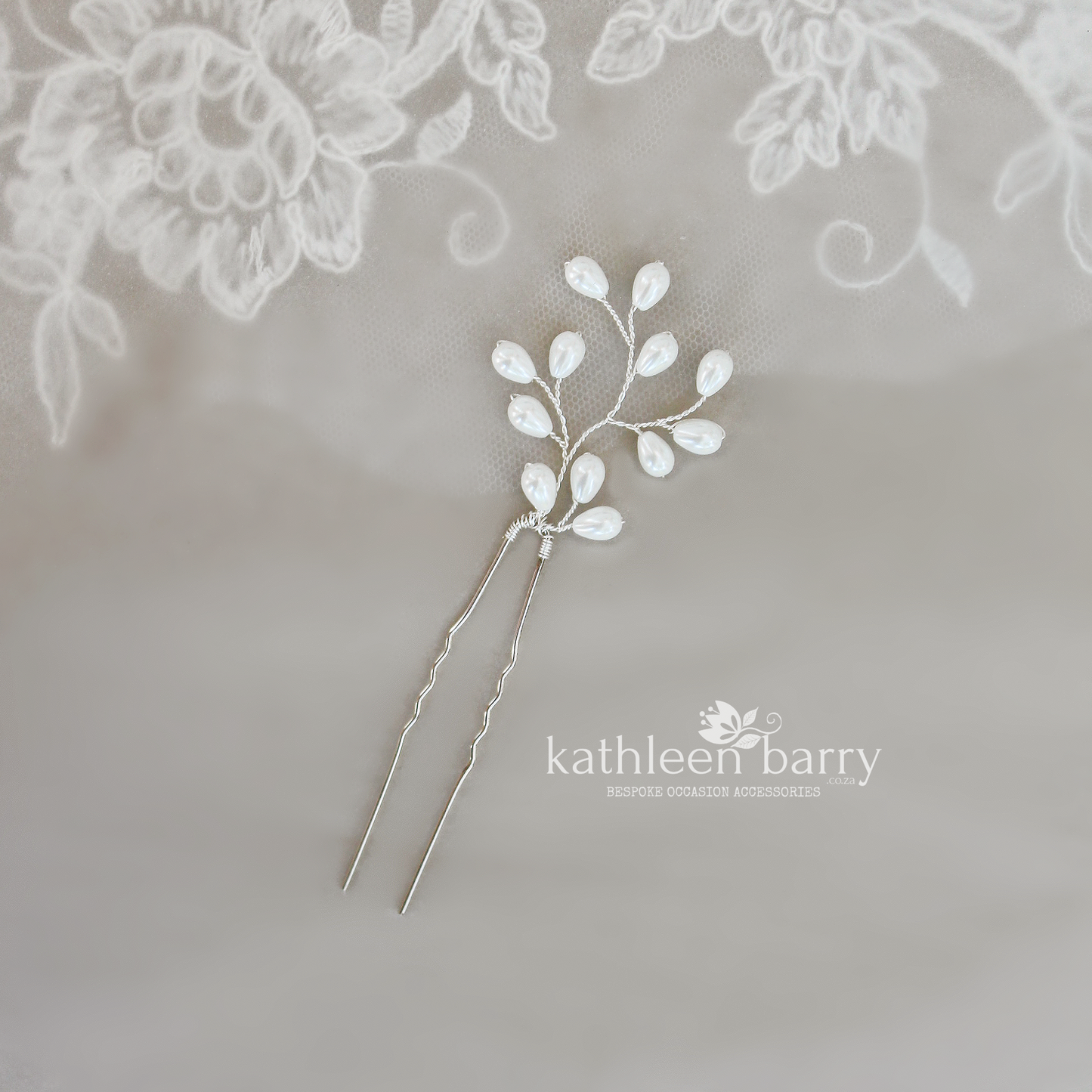 Libby hair pin simple pearl drops available in silver, gold and rose gold