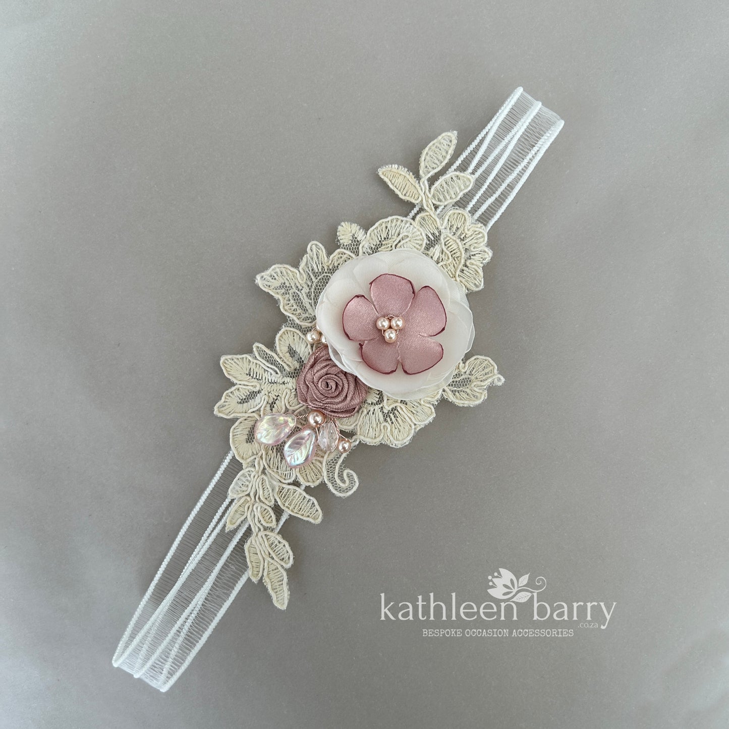 Nitsa Floral lace garter - Color options available - Main garter only