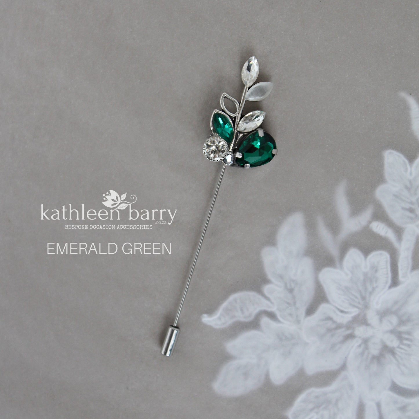 Stephan Rhinestone boutonniere - Lapel pin - suit brooch (sold individually) Groom, groomsmen, Prom