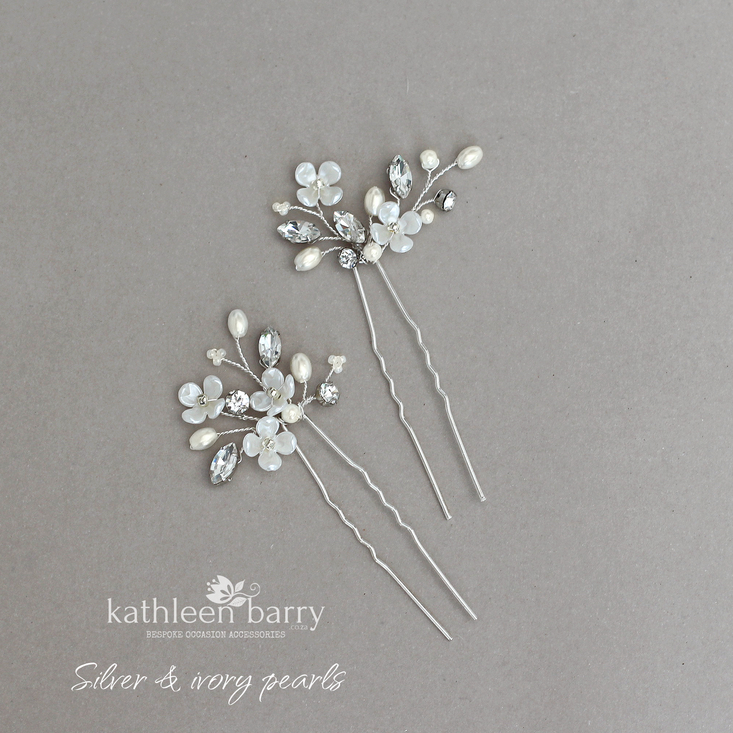 Dainty Bridal Hair Pins – Silver, Gold, or Rose Gold Finish STYLE: Yolanda