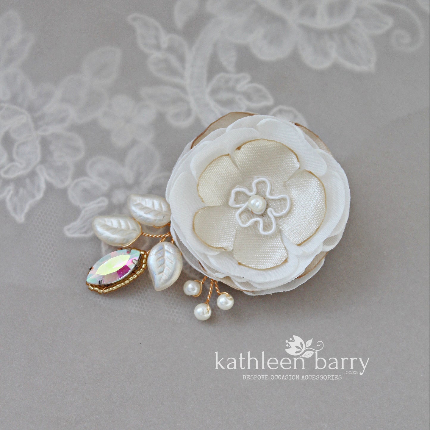 Genevieve fabric flower hair clip - assorted colors available custom colors to order