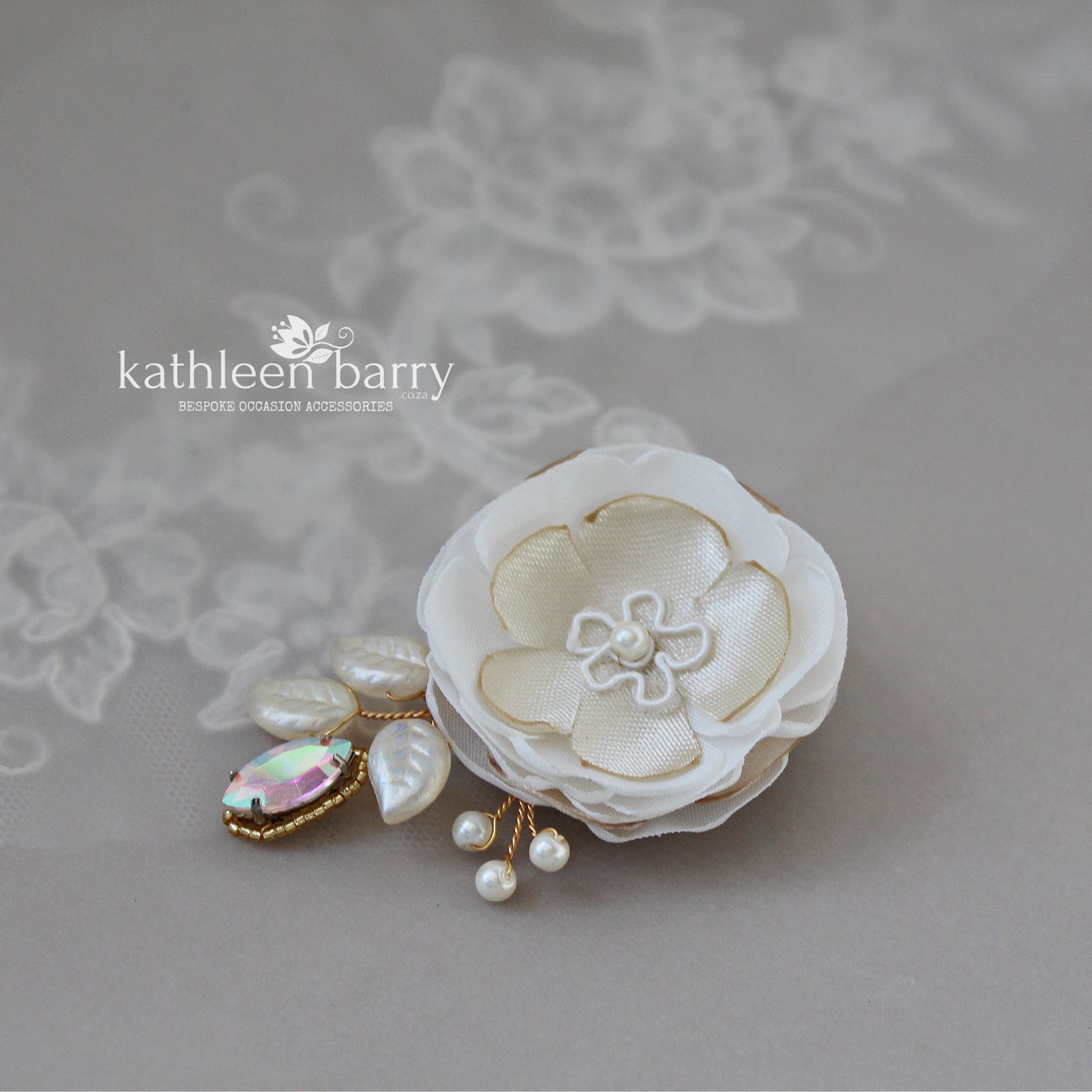 Genevieve fabric flower hair clip - assorted colors available custom colors to order