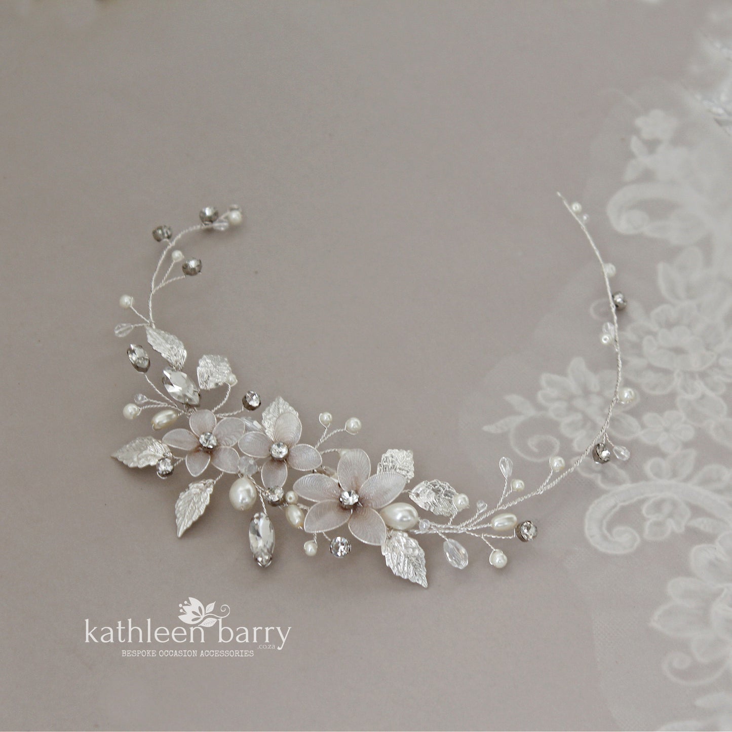 Megs dual style headband / vine wedding hairpiece floral bridal hairpiece