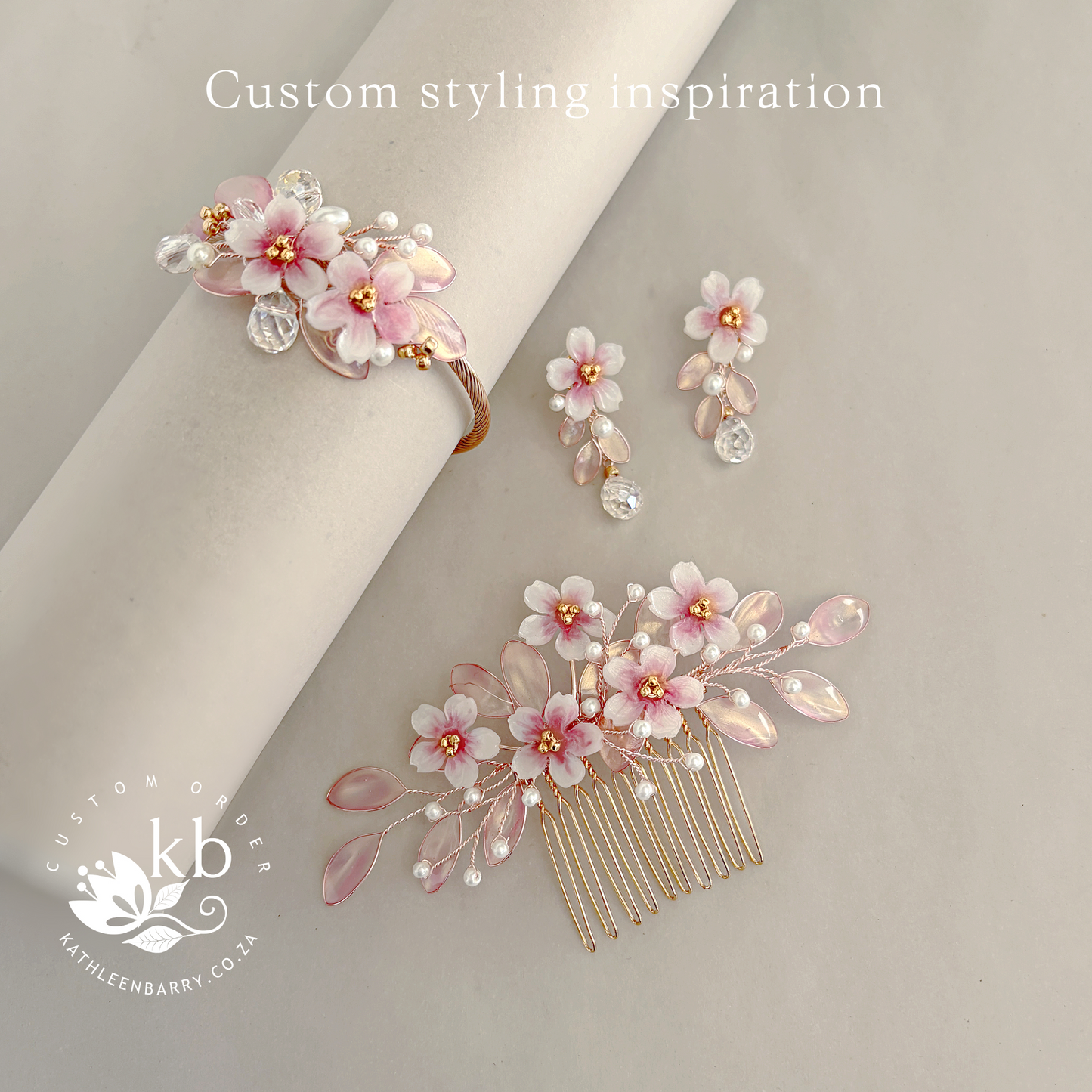 Sakura Cherry Blossom earrings - Gold, silver or rose-gold colors to order