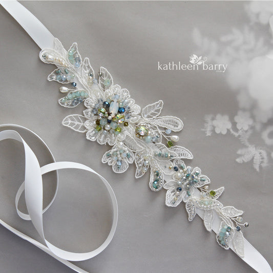 Ana wedding dress belt - custom colors to order