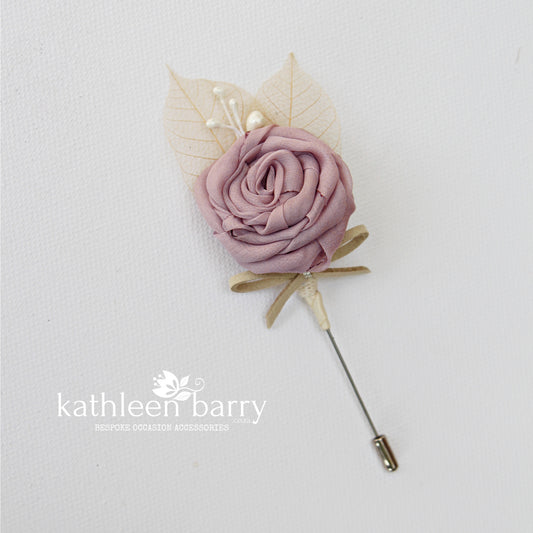 Boutonniere or corsage - lapel pin groom - color options available - everlasting