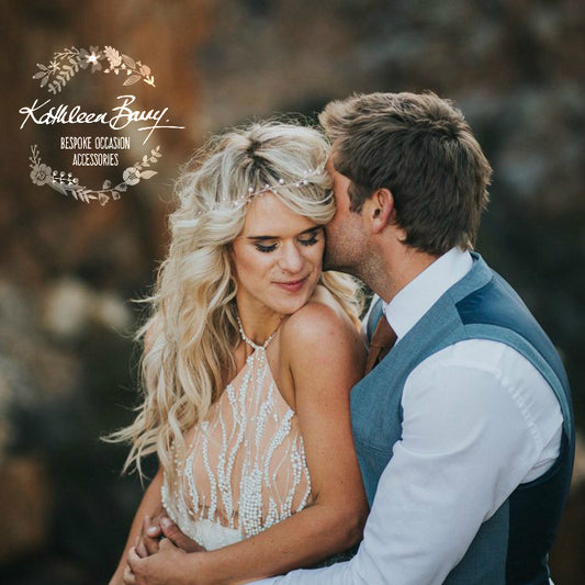 Cherize Bridal Pearl Hair Vine - Bridal wreath - Gold, silver, rose gold options - two pearl size options FROM: