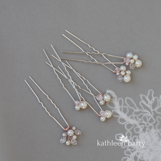 Danita hair pins (simple styles) assorted styles mix and match - assorted finishes available (prices vary)