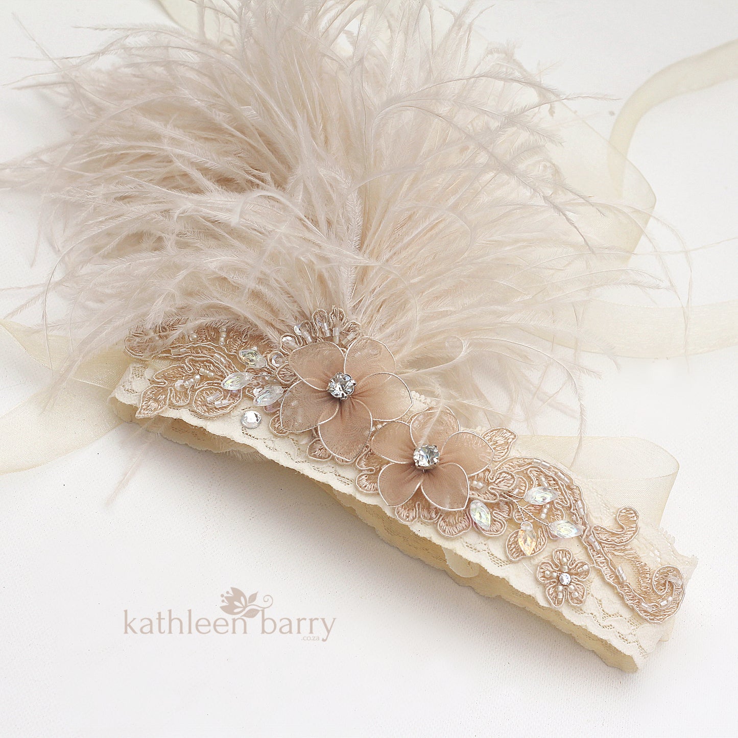 Great Gatsby theme 1920's style feather headband fashion