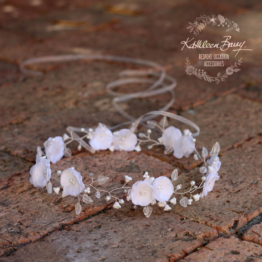 White store floral headpiece
