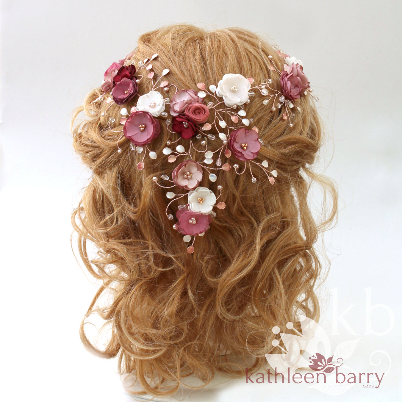 Burgundy rose 2025 hair clip
