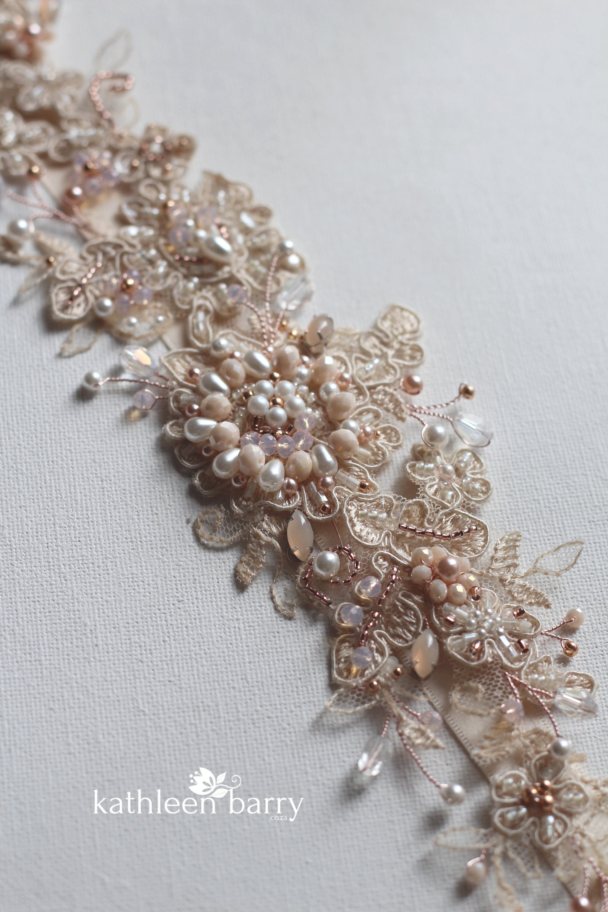 champagen rose gold blush pink wedding dress belt sash