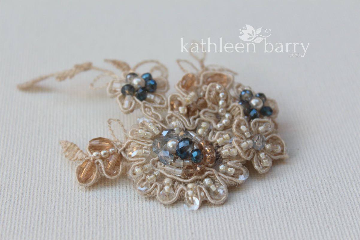 Maggie Lace embellished Hair Clip - Color Options Available