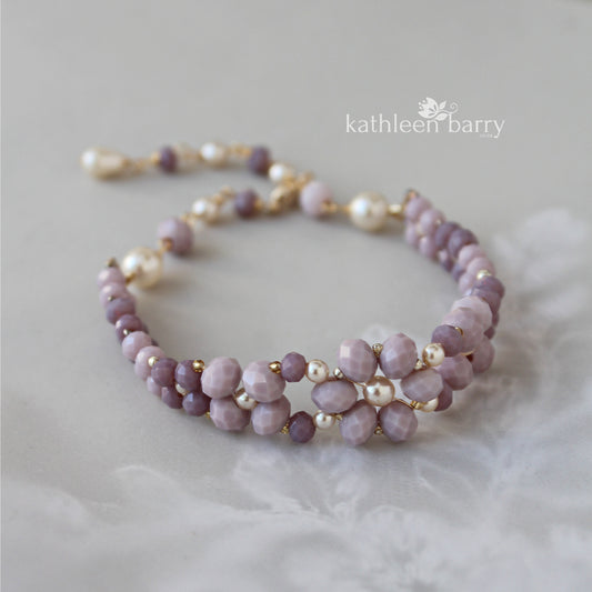 Marielle dainty floral bracelet- custom colors available