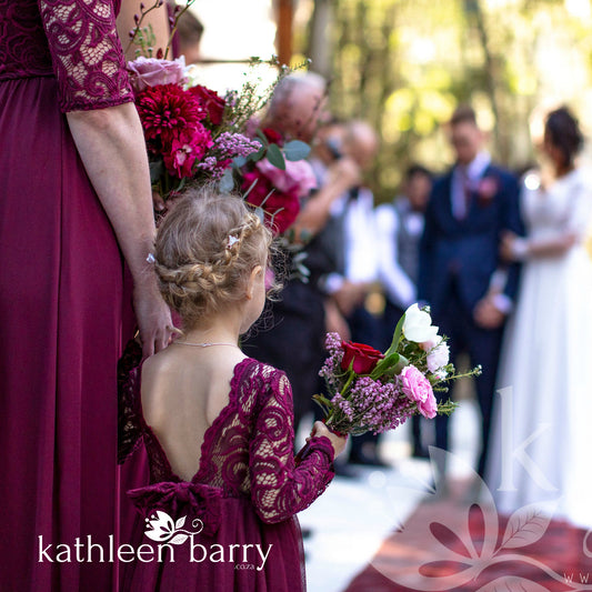 Dainty flower girl pins - Rose gold, silver or gold plated available