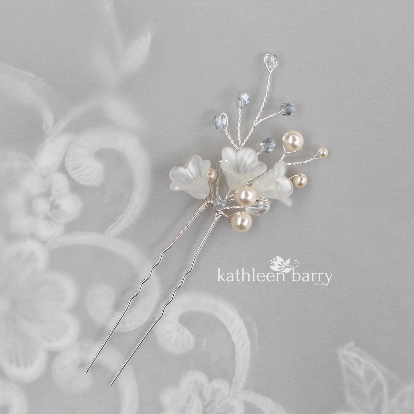 Monica pale blue hair pins mix and match - 3 styles - Rose gold, Gold or silver (sold individually)