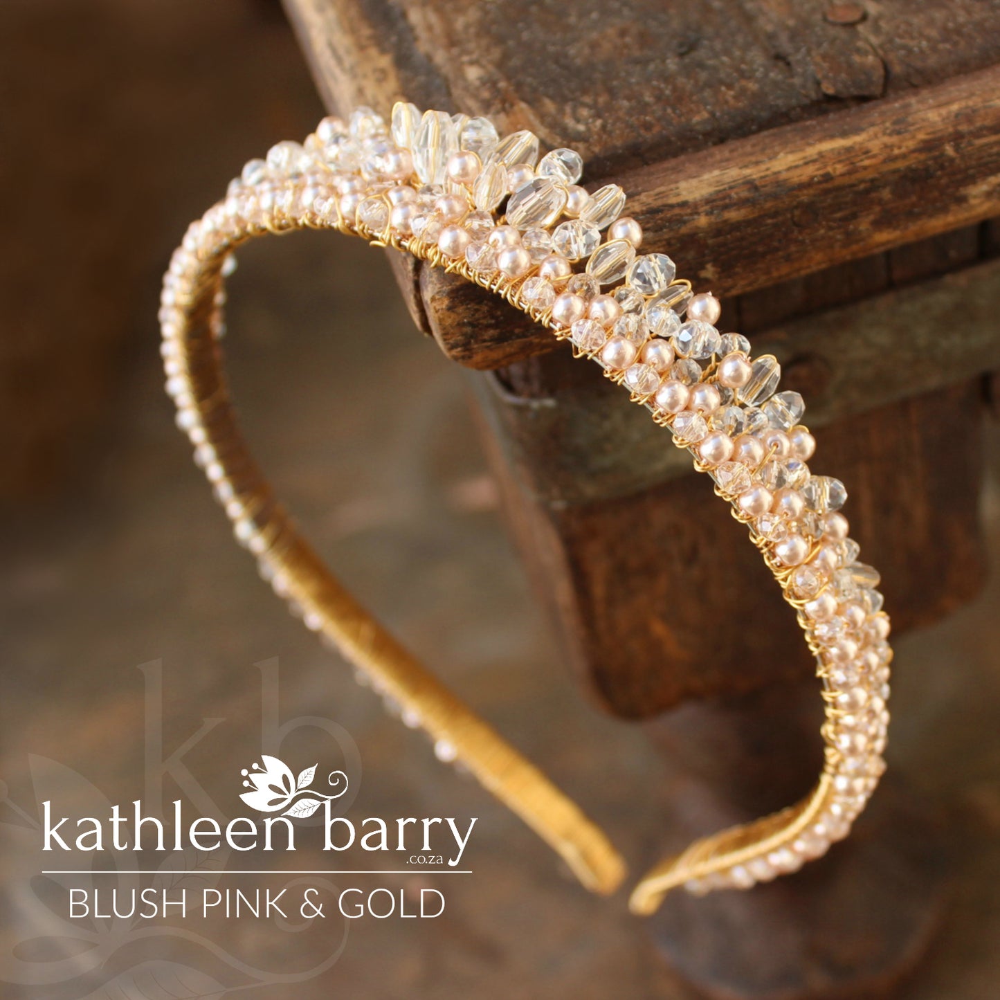 Natalie Tiara bridal crown - Clear and pearl (choice of colors) - Two height options