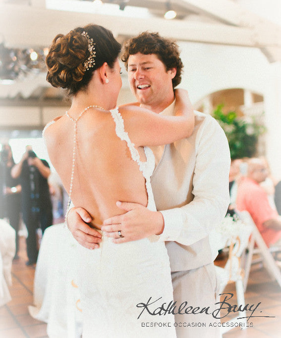 Rose gold necklace back drop or standard options available - wedding jewelry - bridal accessories