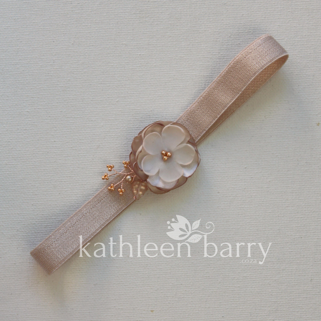Shelby Taupe / nude / rose gold garter - color options available