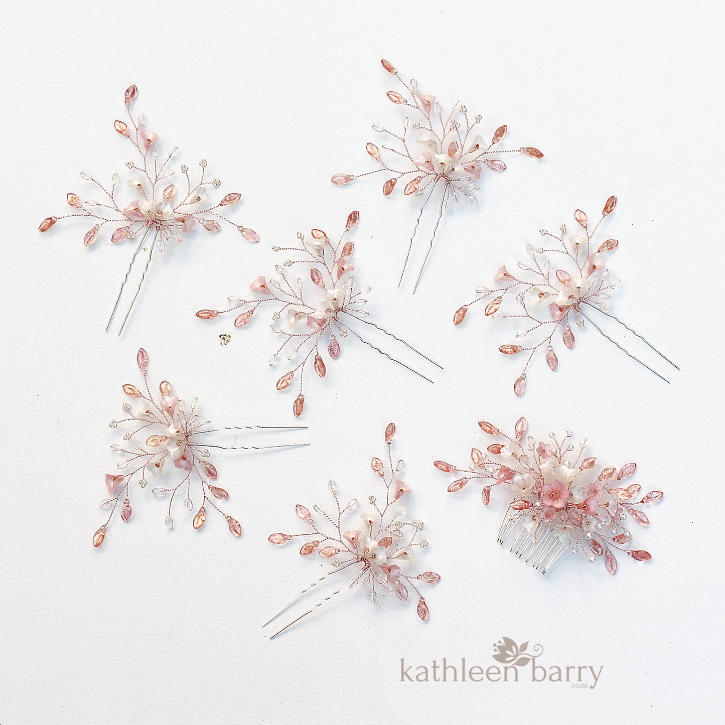 Anli hair comb - Floral hairpiece custom color variations available