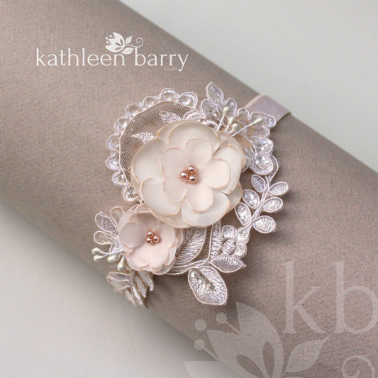 Tamzin Floral lace garter -  Color options available