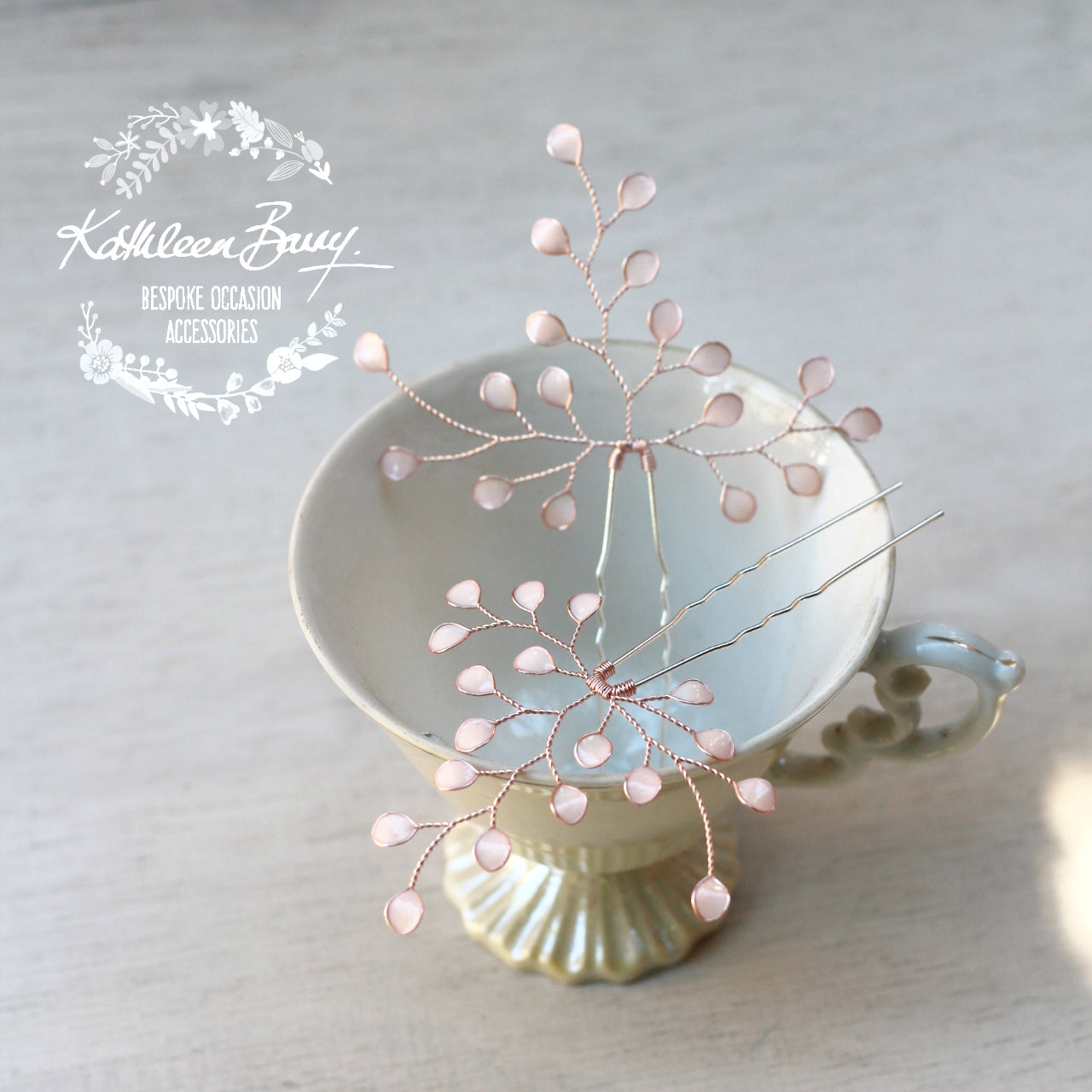 Sarah-Faye Leaf hair pins - Options Rose gold, gold, silver - sold individually