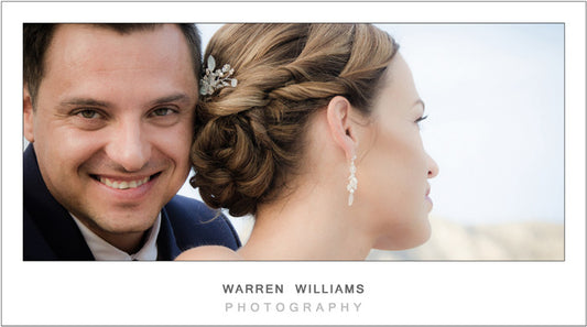 Alexa frosted glass leaf drop earrings crystal and pearl detailing silver, gold or rose gold pearl color options