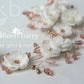 Wendy Rose gold & ivory hair wreath / vine (color options available)