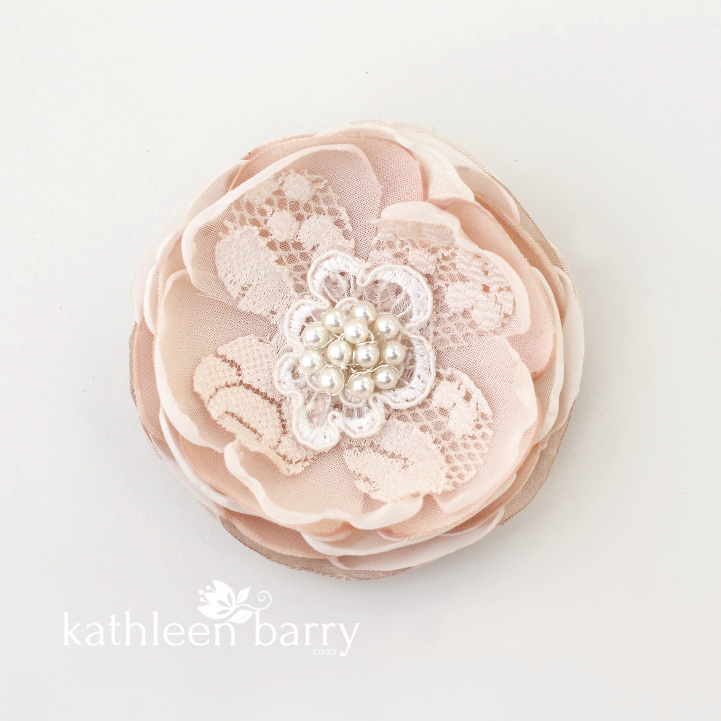 Blush pink hair flower or brooch - Bride, flower girl, bridesmaid, mother of the bride or groom gifts