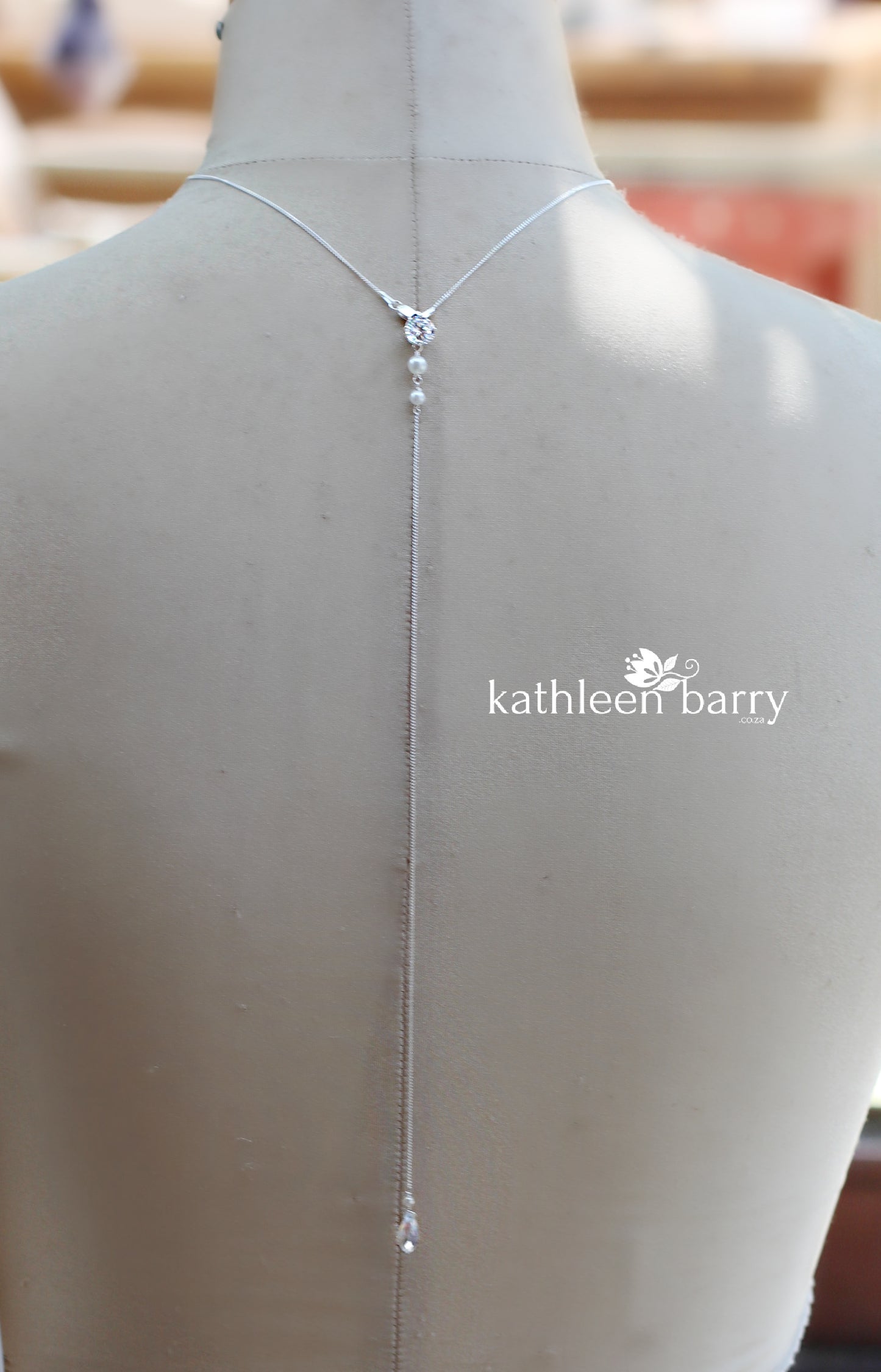 Back drop wedding dress open necklace bridal jewellery