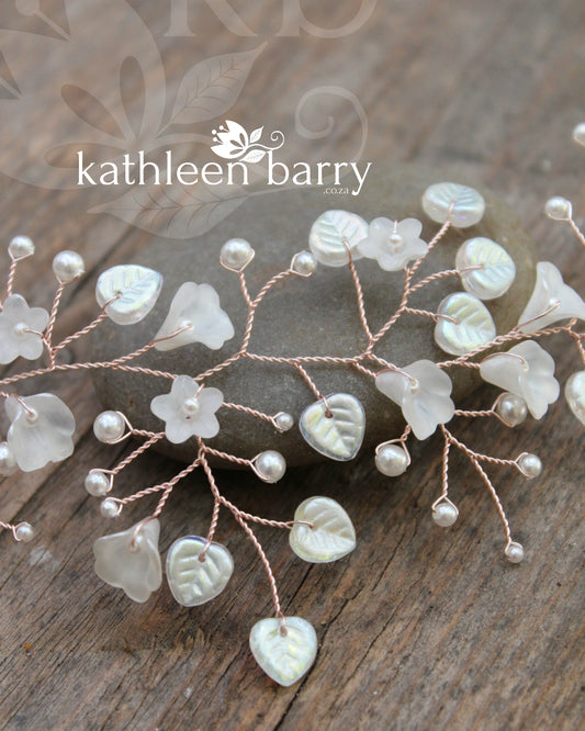 Eden pearly Hair Vine - Available in Silver, gold & Rose gold