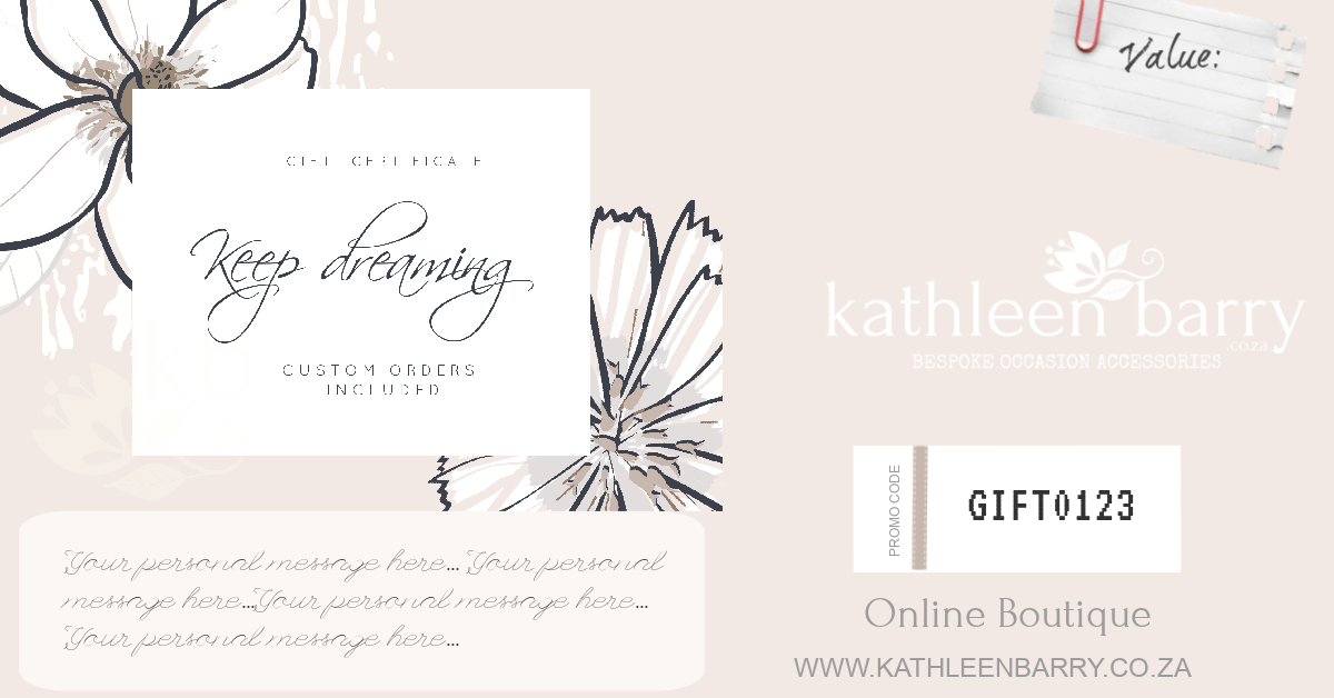 Gift certificate personalized - Bridal shower gift idea - COLORS AVAILABLE - Choose your amount starting FROM: