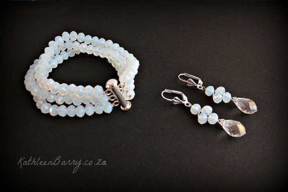 Candice crystal drop earrings - assorted colors on check out