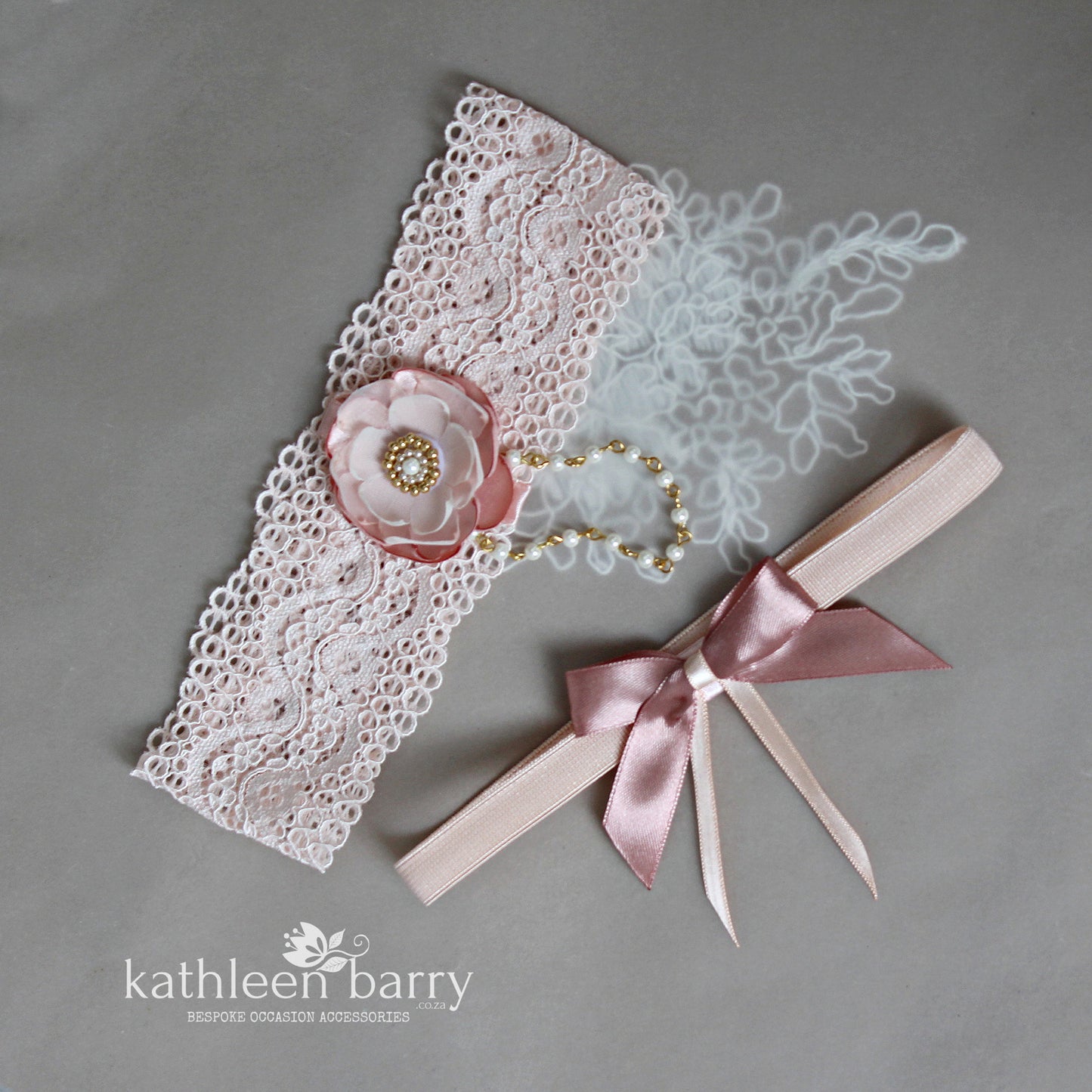 Kim bridal tossing garter blush pink - assorted colors available, satin bow Sold individually