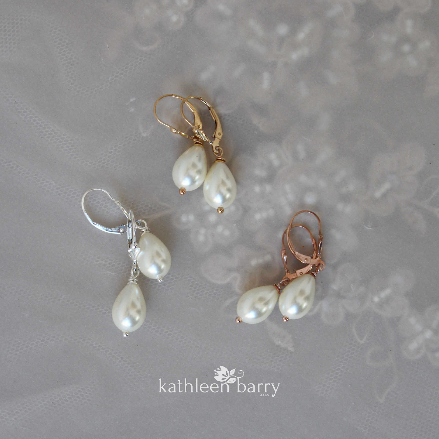 Lisa-Claire Rose gold pearl drop earrings - Available in Rose gold, Gold or silver LIMITED STOCK AVAILABLE