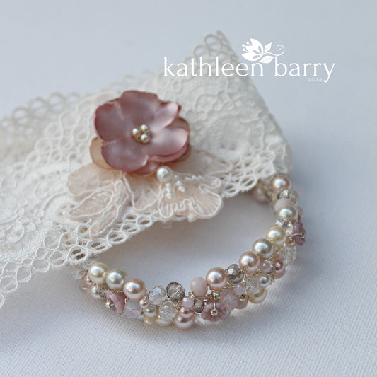 Ginny Garter dusty pink ivory blush - assorted colors available