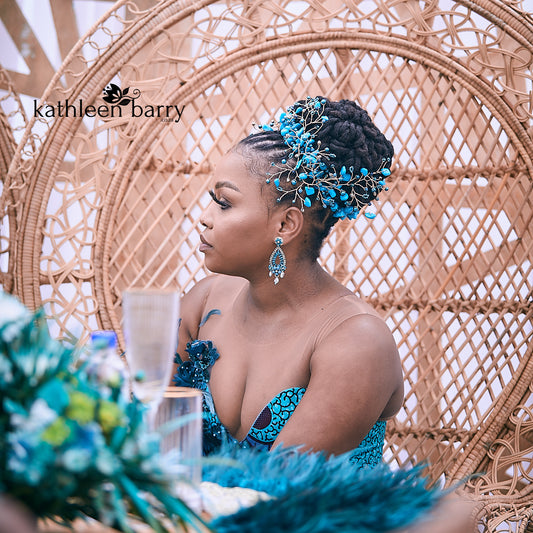 Nombulelo chandelier earrings - assorted colors available - Limited stock floral hoop earrings