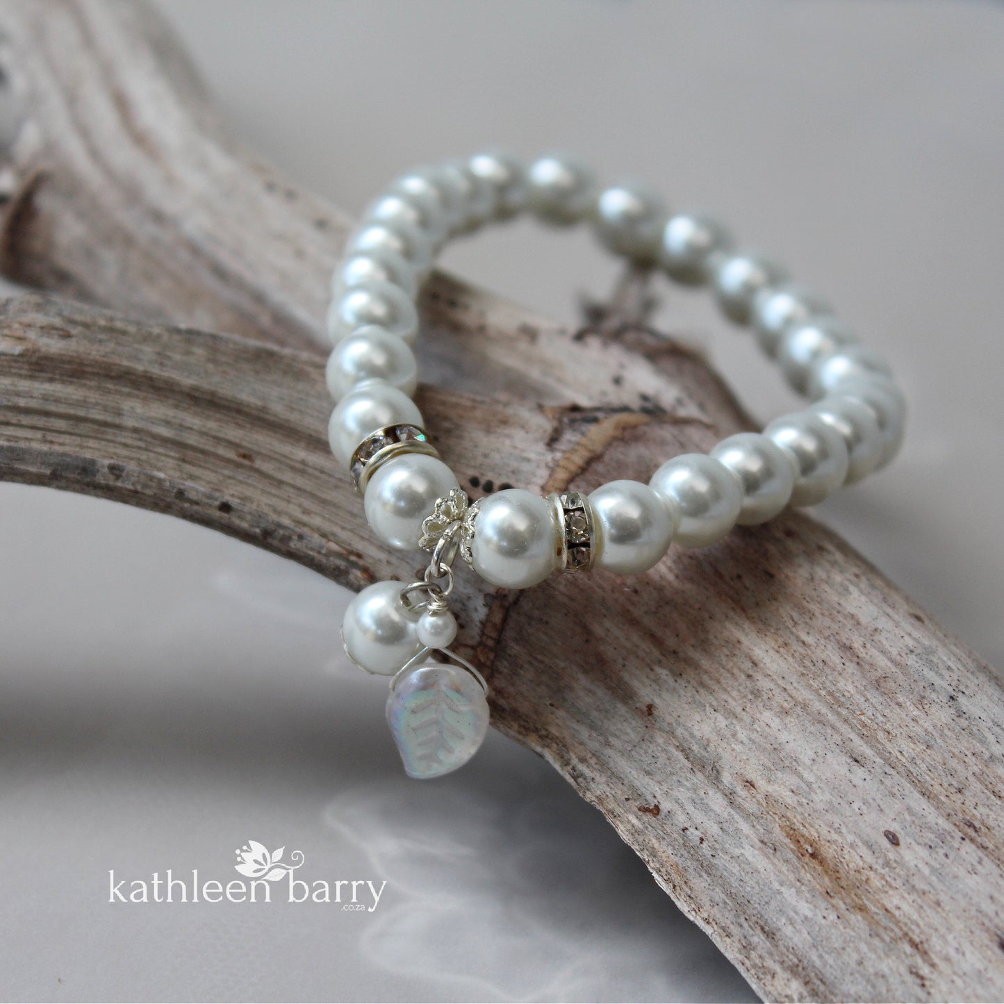 Silver and pearl bracelets Bride or Bridesmaid gift available in White, Ivory/cream or blush pink