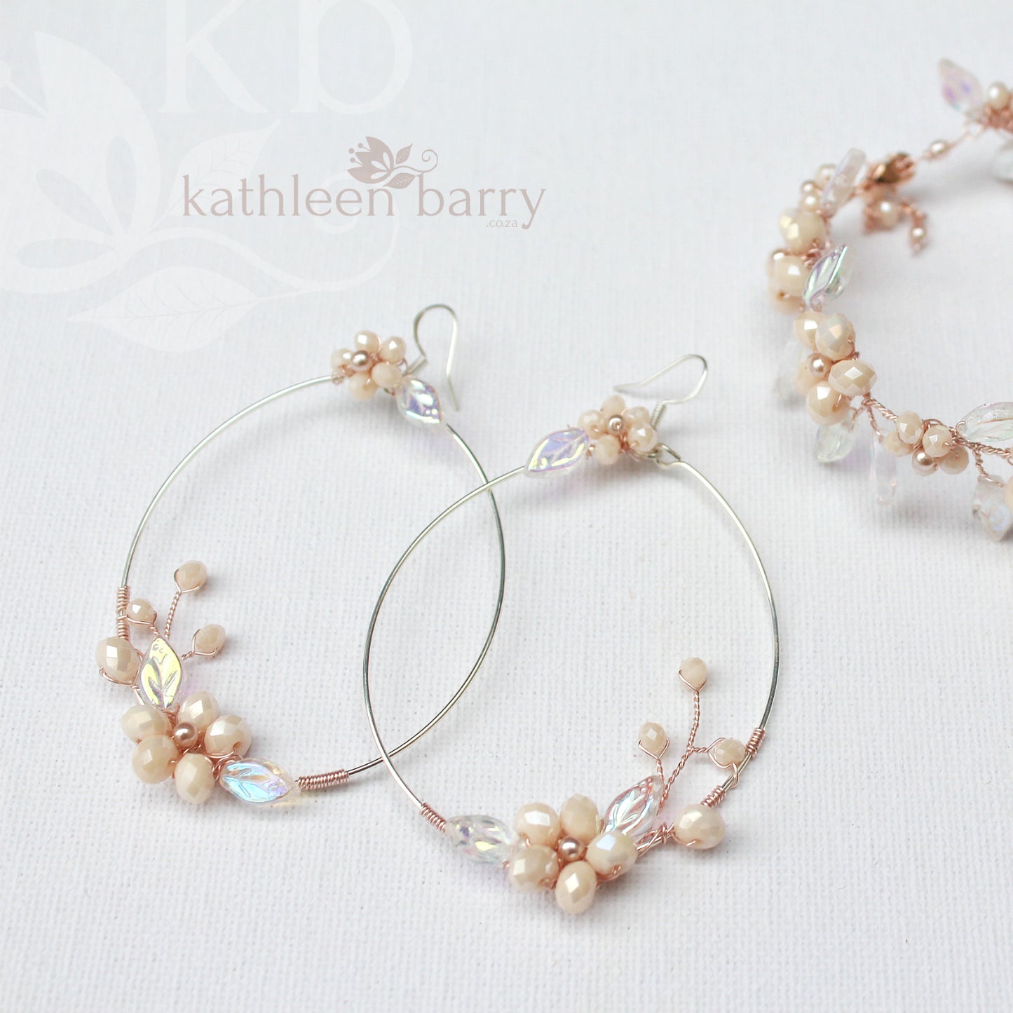 flower floral hoop earrings wedding prom online shop