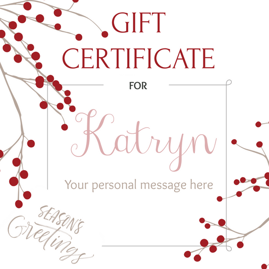 Gift certificate personalized - Christmas theme - Choose your amount starting from: