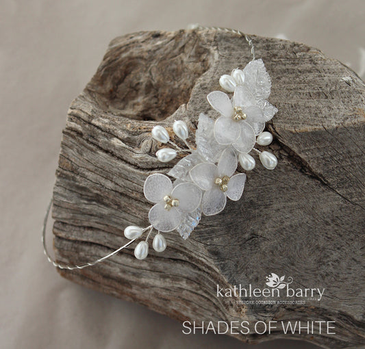 Ashleigh floral detail headband alice band - Assorted colors available - Silver, gold or rose gold