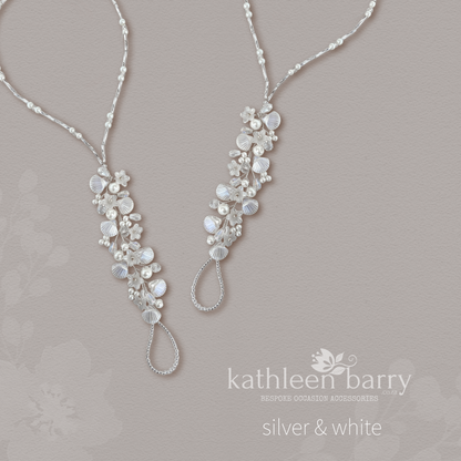 Seashell barefoot sandals, foot jewelry- Beach wedding (pair) custom colours