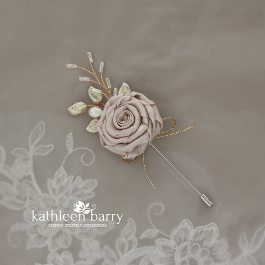 Boutonniere or corsage - lapel pin - color and metallic options available - everlasting