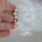 Dainty floral crystal pearl Rhinestone wedding earrings available milky opal & assorted colors and finishes Gold, silver or rose gold STYLE: Bria