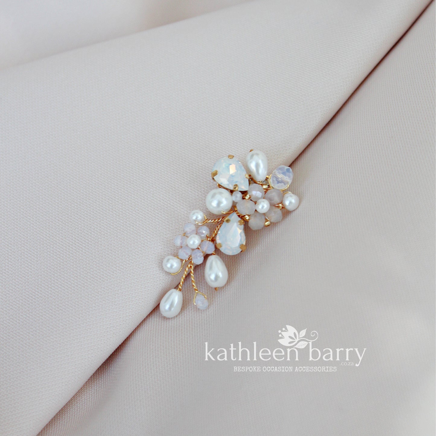 Dainty floral crystal pearl Rhinestone wedding earrings available milky opal & assorted colors and finishes Gold, silver or rose gold STYLE: Bria