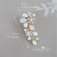 Dainty floral crystal pearl Rhinestone wedding earrings available milky opal & assorted colors and finishes Gold, silver or rose gold STYLE: Bria